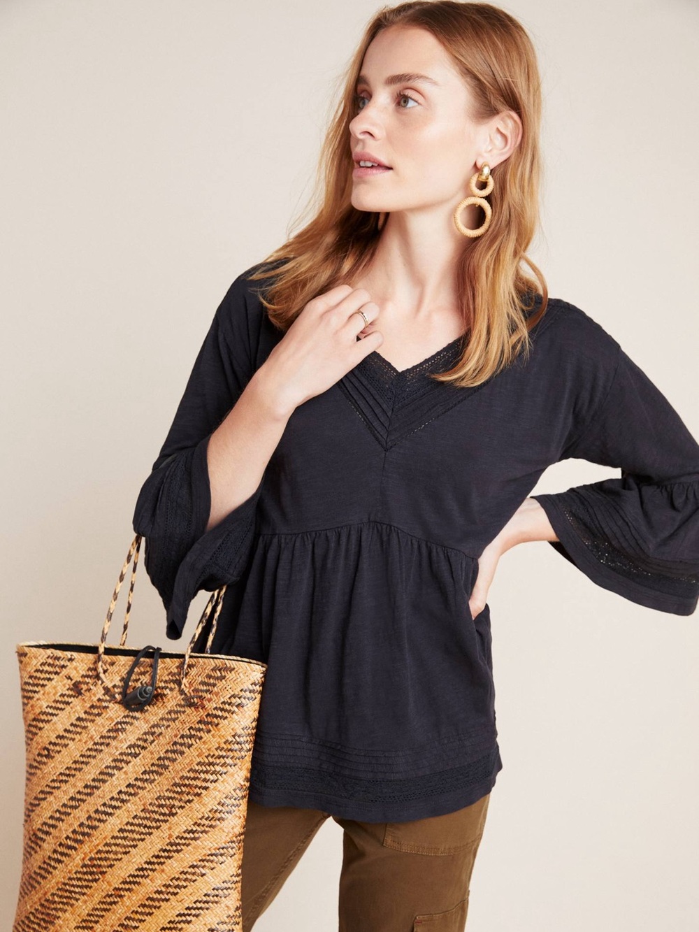 Anthropologie Siobhan Babydoll Top - SIZE L